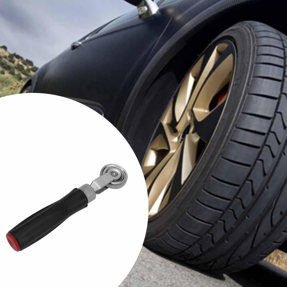 Portable Car Tire Repair Tool Metal Compaction Roller with Rubber Handle