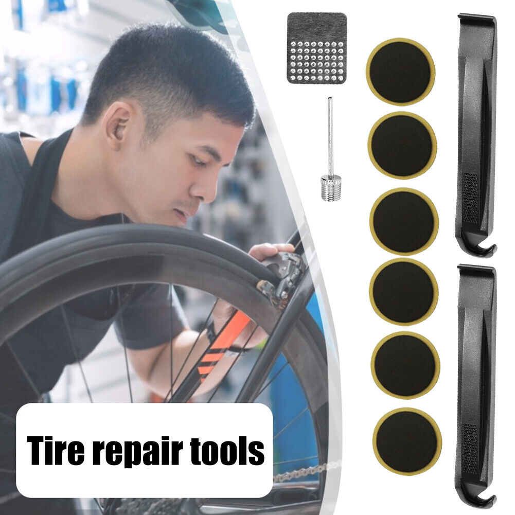 Bike Tire Repair Tool Kit Cycling Puncture Rubber Patch Lever Hand Tools
