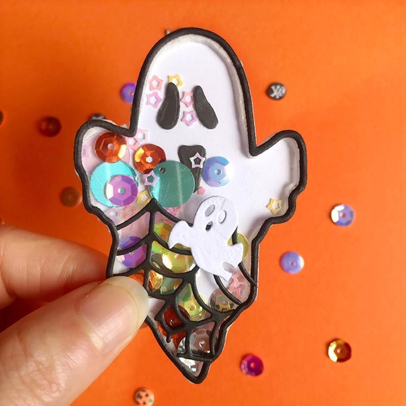 Halloween Ghost Spider Web Cutting Dies DIY Stamps Scrapbooking Photo Album