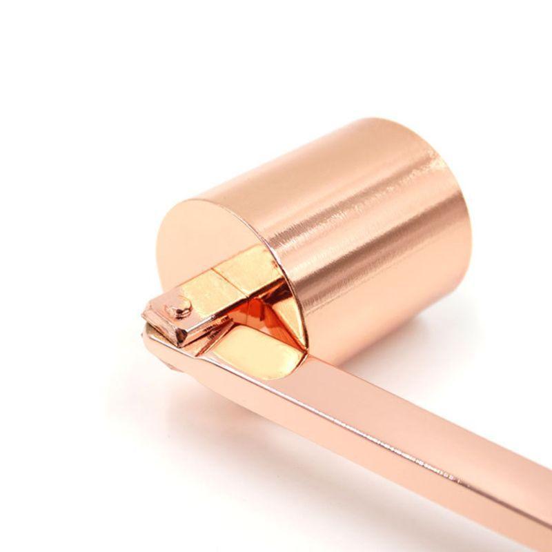 16CM Stainless Steel Straight Tube Cylinder Shaped Candle Snuffer Metallic Rose