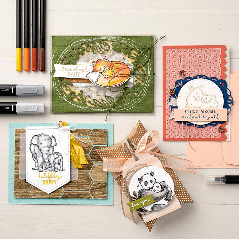 Hand-painted Animal Transparent Stamps Silicone Seal DIY Card Making Crafts