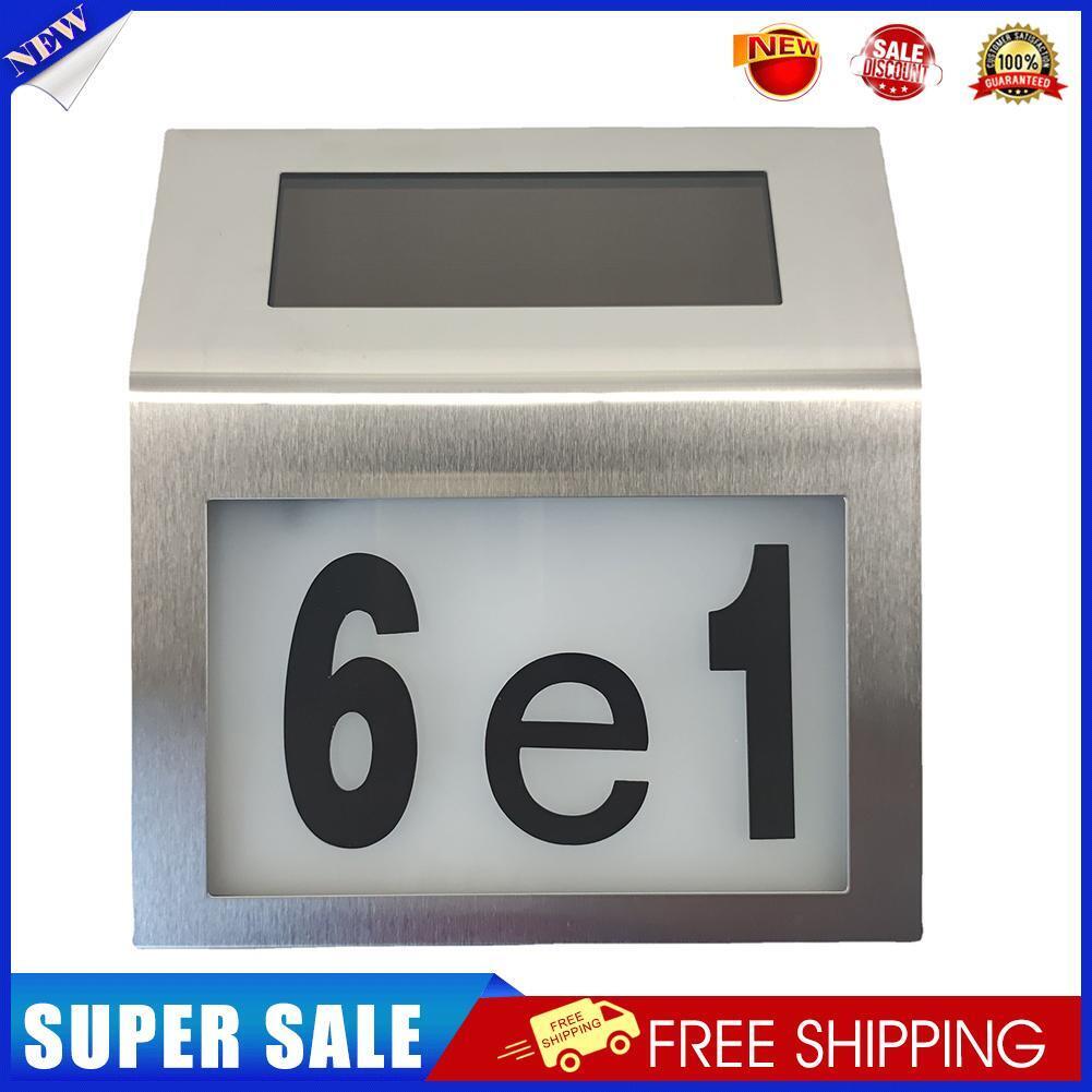 House Number LED Solar Lamp Waterproof Outdoor Address Number Sign Light