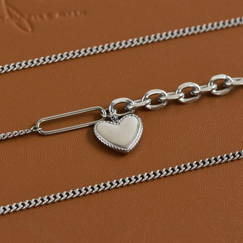Japanese and Korean Love Necklace Female Ins Trend Hip-hop Punk Sweater Chain