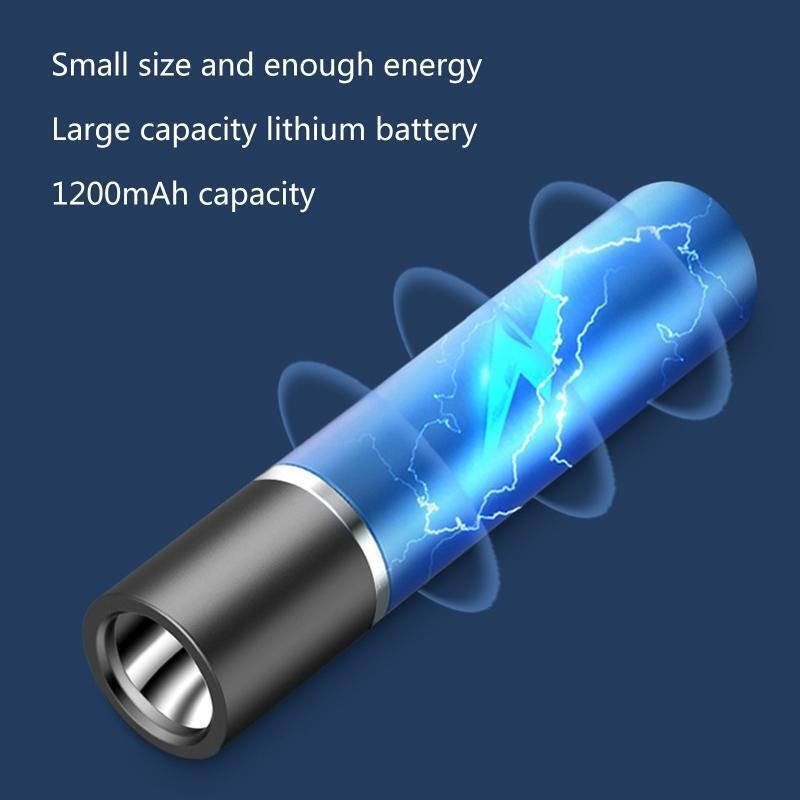 Rechargable Mini LED Flashlight 3 Lighting Modes Waterproof Easy to Use Clean