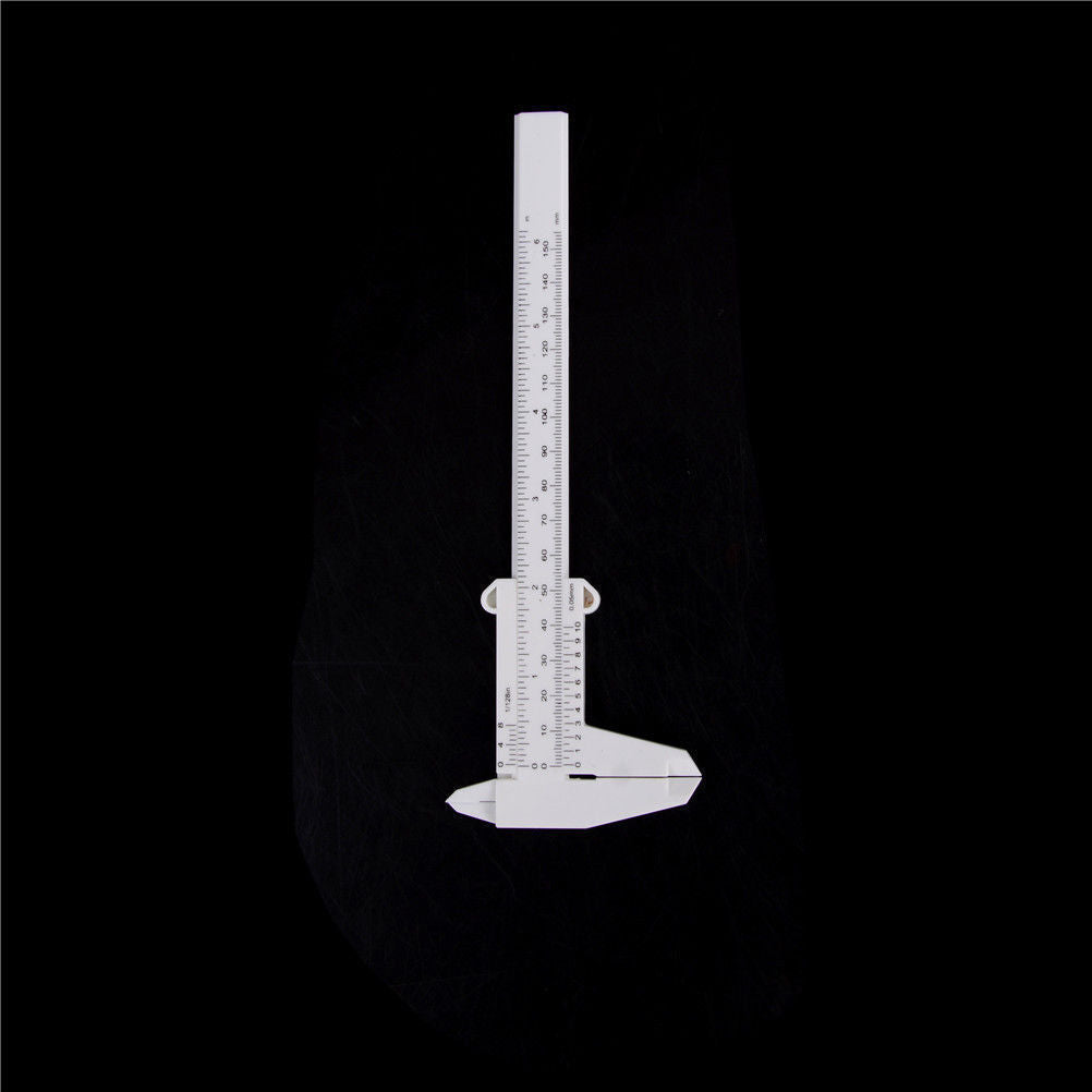 Sliding Vernier Caliper Plastic Measure Ruler Gauge Dual Scale JECz 150mm