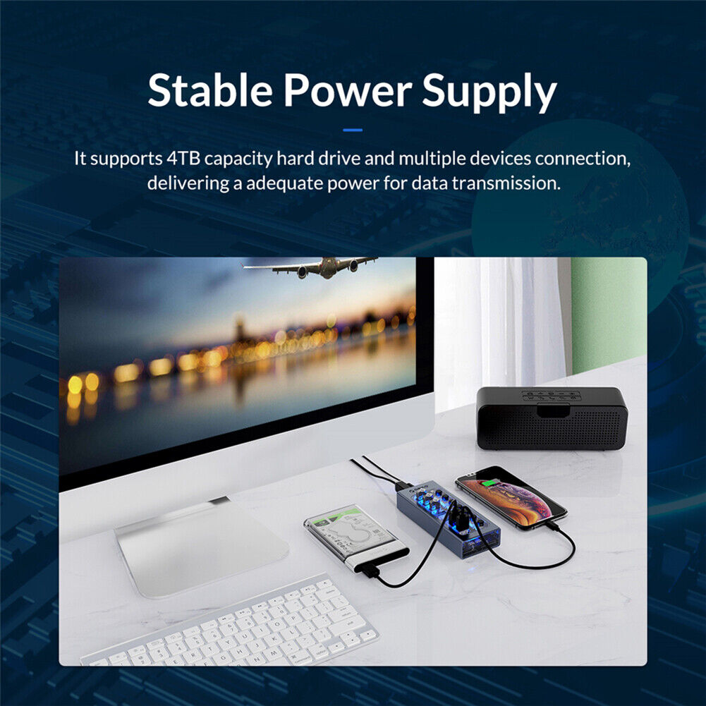 ORICO AT2U3-10AB 5Gbps USB3.0 HUB 10 Ports USB-A Dock Station Splitter (US)