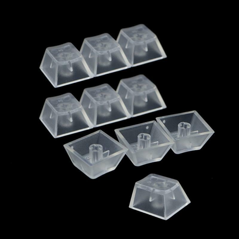 10Pcs ABS Transparent Keycaps Matte Backlit Key Cover for Mechanical Keyboard