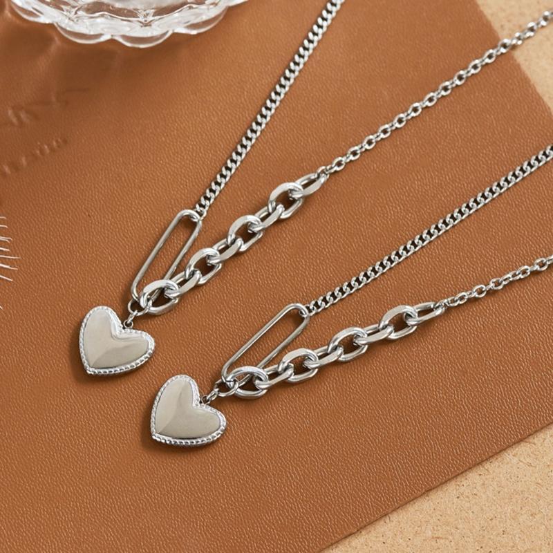 Love Necklace Ins Cold Wind Simple Hip-hop Non-fading Necklace Collarbone Chain