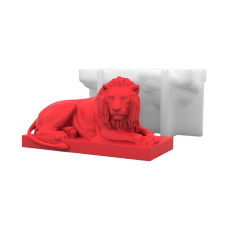Lion Candle Silicone Mold Animal Statue Soy Wax Candle Mold Craft Making Supply