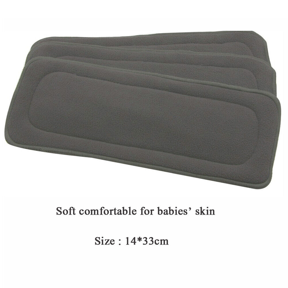 1pc Reusable 4 Layers Bamboo Charcoal Insert Baby Cloth Diaper Nappy Use