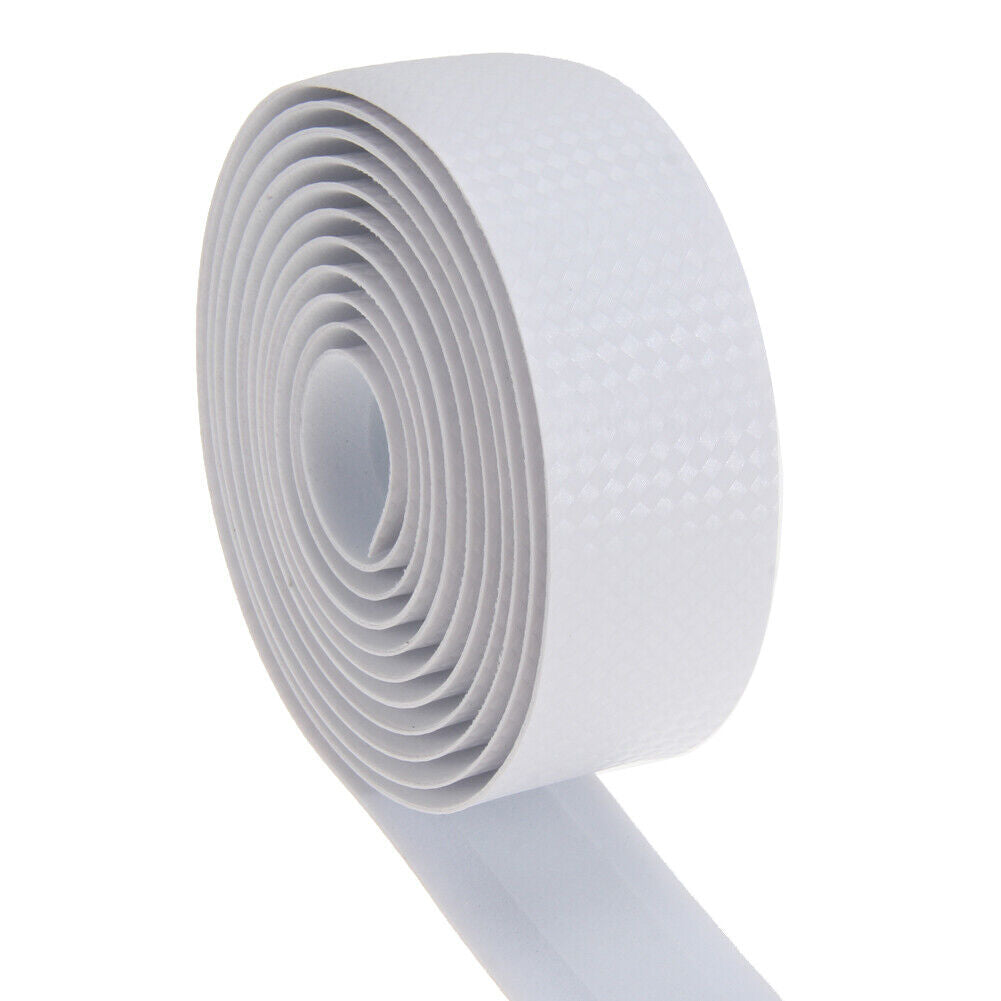 Cycling Cork Handlebar Tape Black + 2 Bar Plug Carbon fiber white