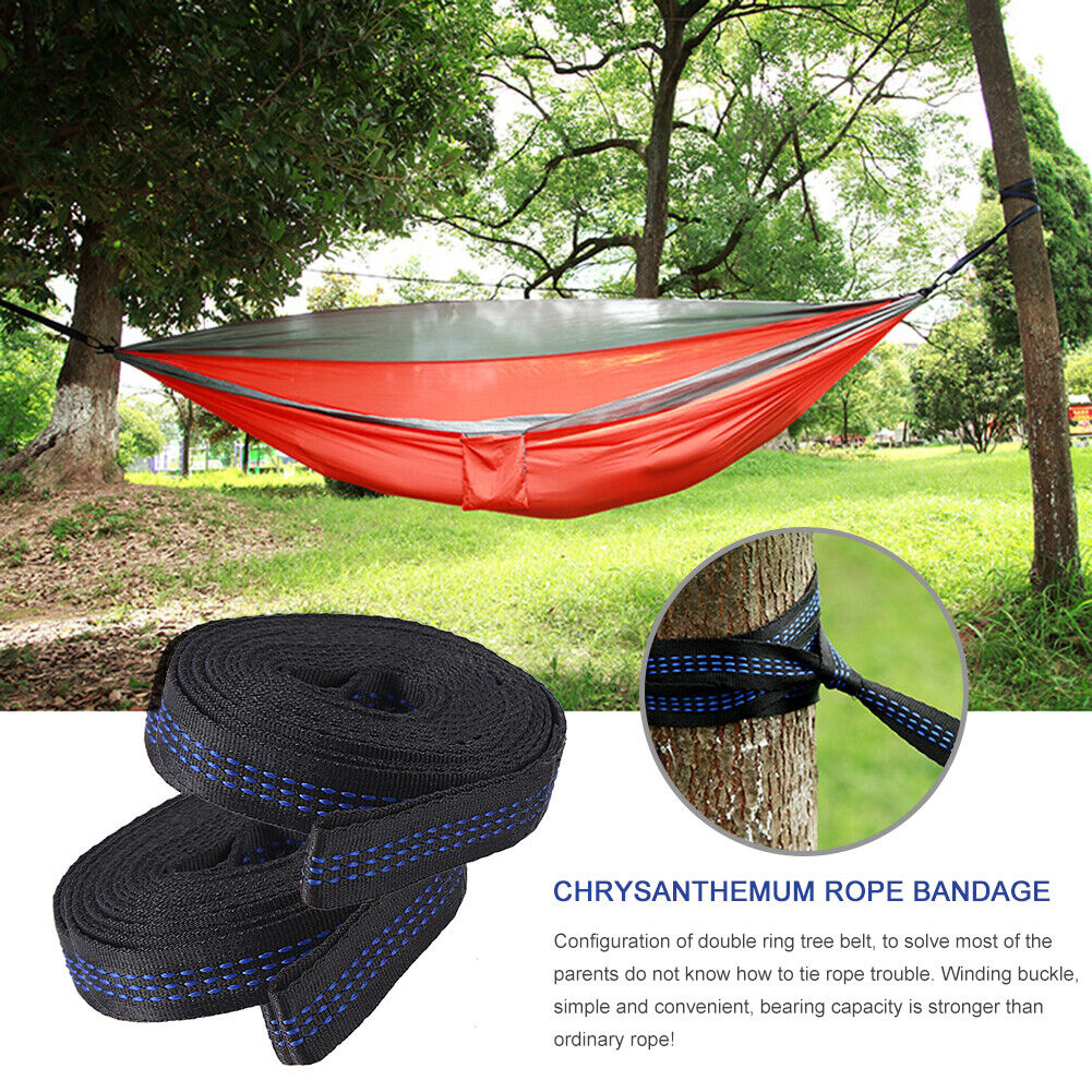 2pcs Hammock Straps Outdoor Camping Hanging Swing Rope for Backyard Garden