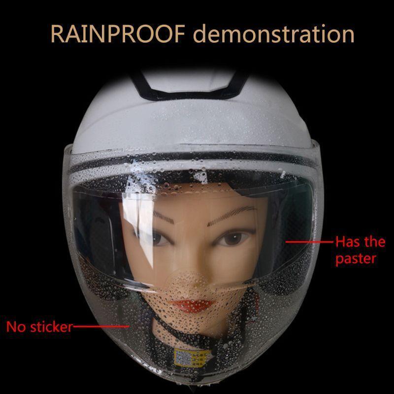 Motorbike Helmet Shield Antifog Len Rainproof Film Nano Coating Patch Screen Kit