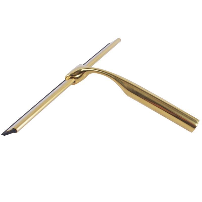 Shower Squeegee Stainless Steel Glass Window Squeegees Non-Slip Blade Handle