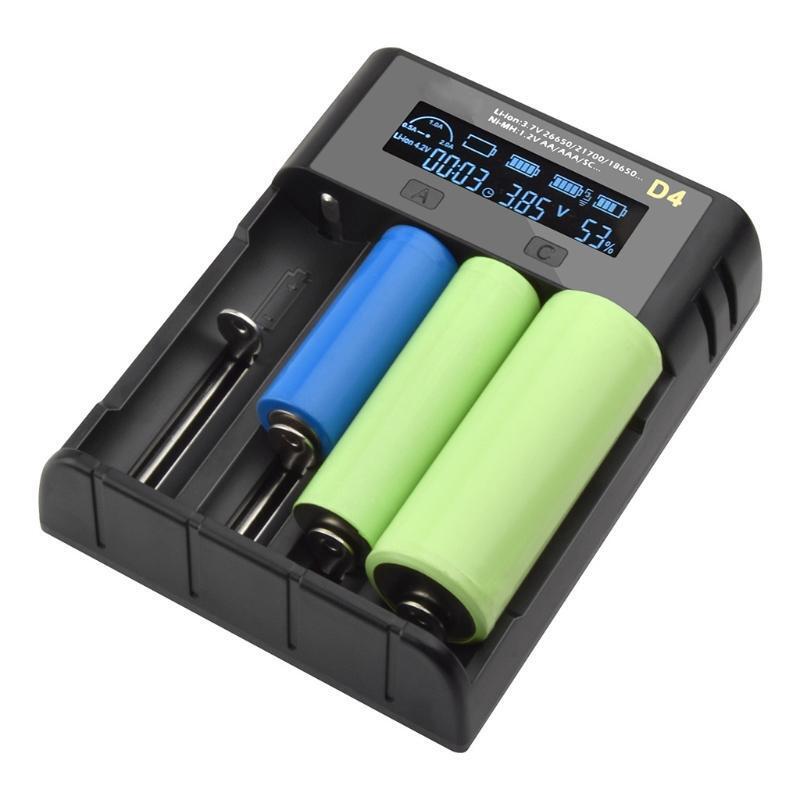 Smart Universal Charger LCD Display for Rechargeable Batteries18650/20700/21700