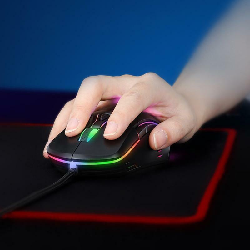 Optical Ergonomic Gaming Mouse Wired 7 Keys Mice Backlight for Notebook Desktop