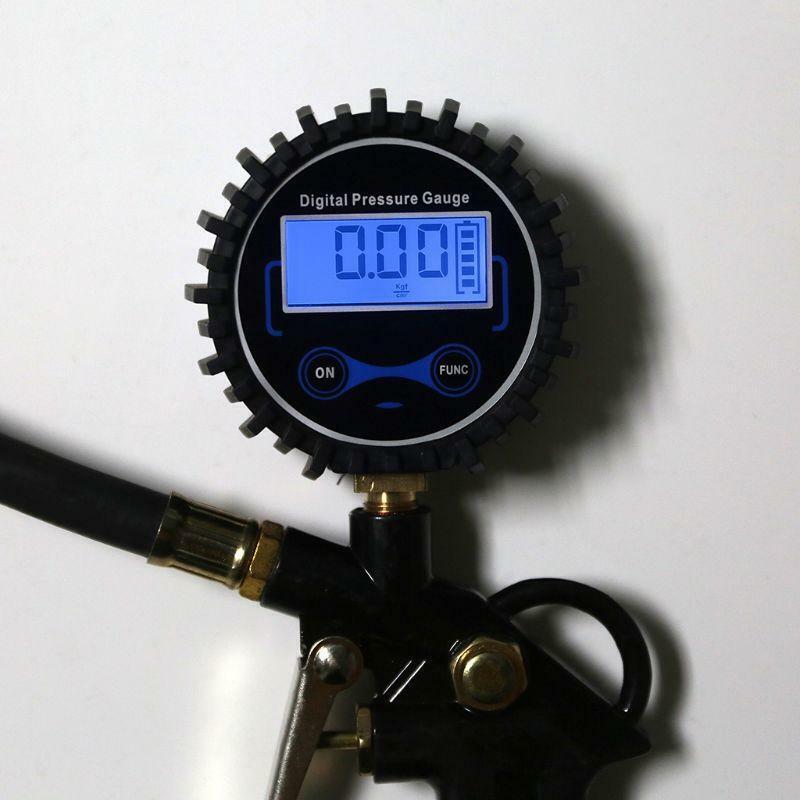 Car Truck Air Tire Inflator with Digital Pressure Gauge 200 PSI Air Chuck & Hose