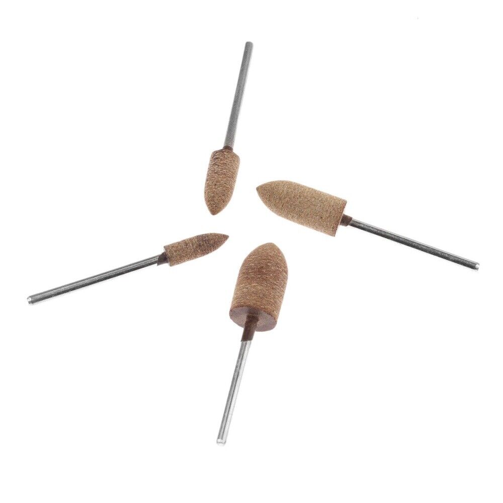 4Pcs 2.35mm 0.1inch Leather Polishing Buffing Brush Bullet Type Rotary Tools