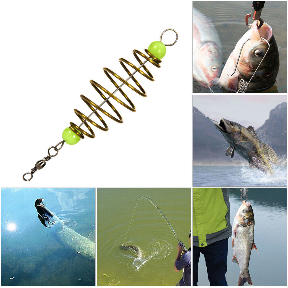 10pcs/Set Fishing Bait Spring Hanging Tackle Steel Feeder Fishing Tools