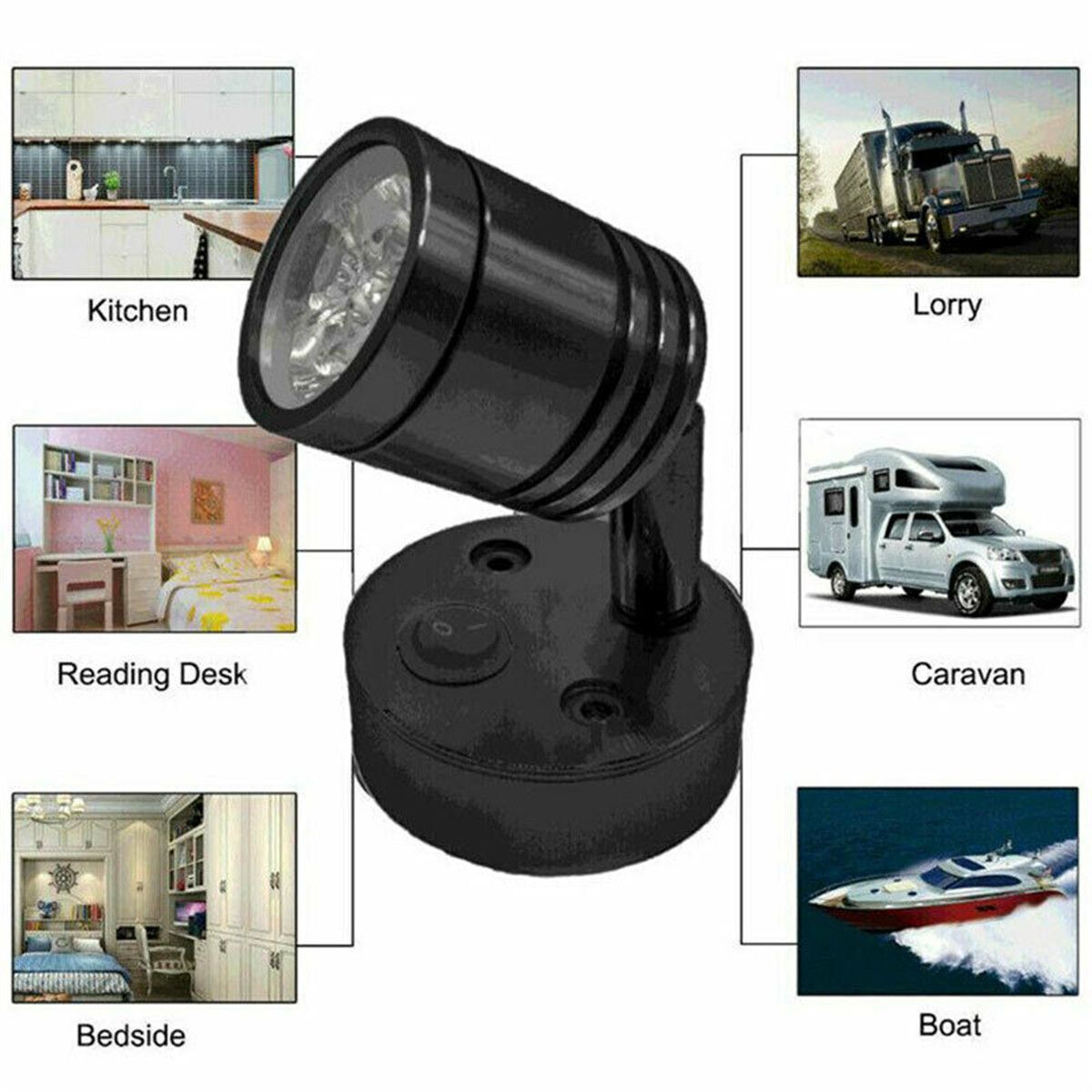 Indoor Aluminum Boat Motorhome Lights LED Lamps LED Spot Reading Light