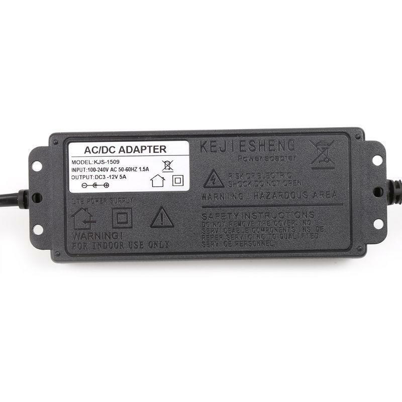 Adjustable Power Adapter With Voltage Digital Display Screen 3V-12V 5A EU Plug
