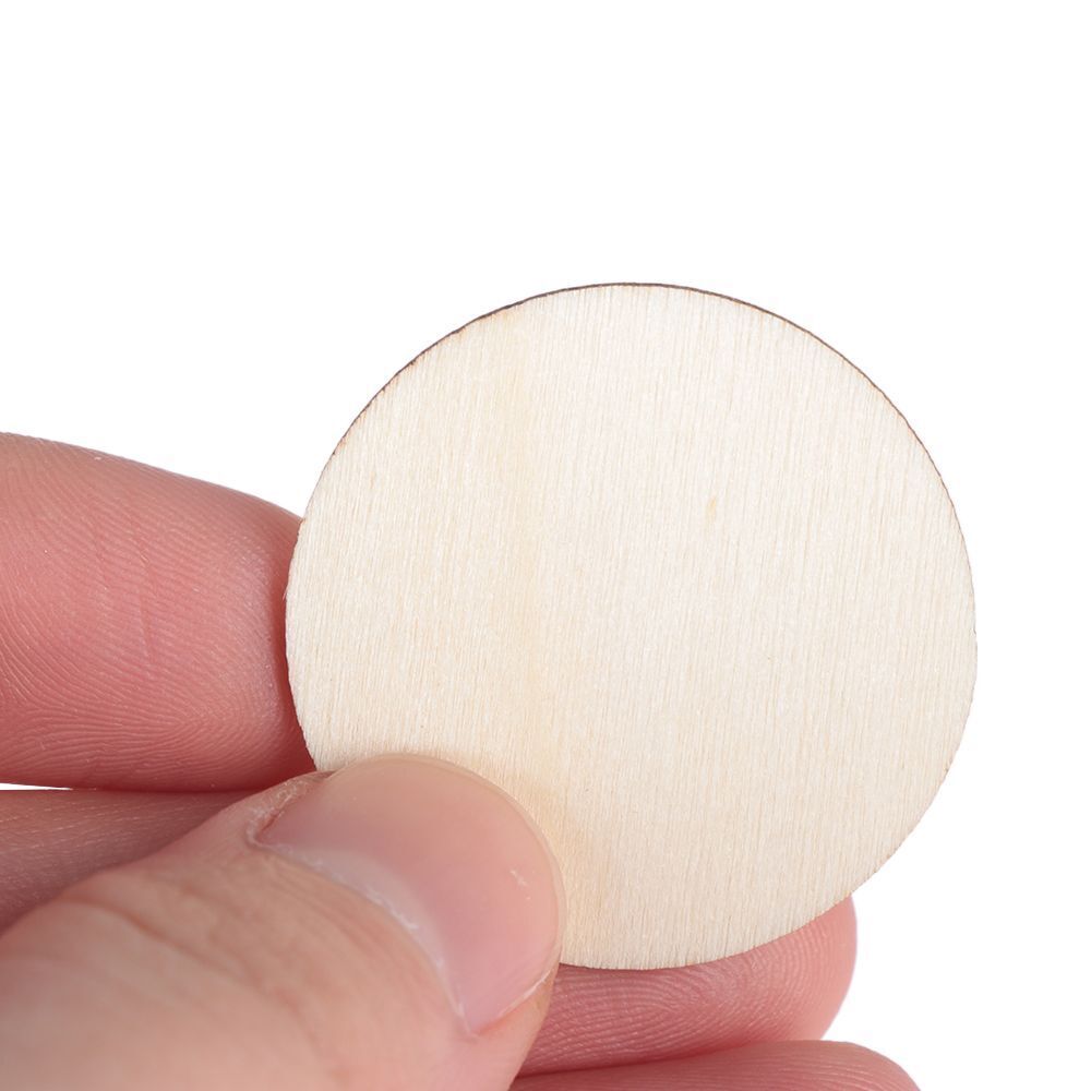 Blank Handmade Wood DIY Crafts Round Wood Pieces Wooden Slice Home Ornaments