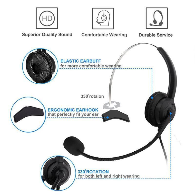 Replacement Headphone Cable USB 2.5M Headset Computer Headphone Microphone Call