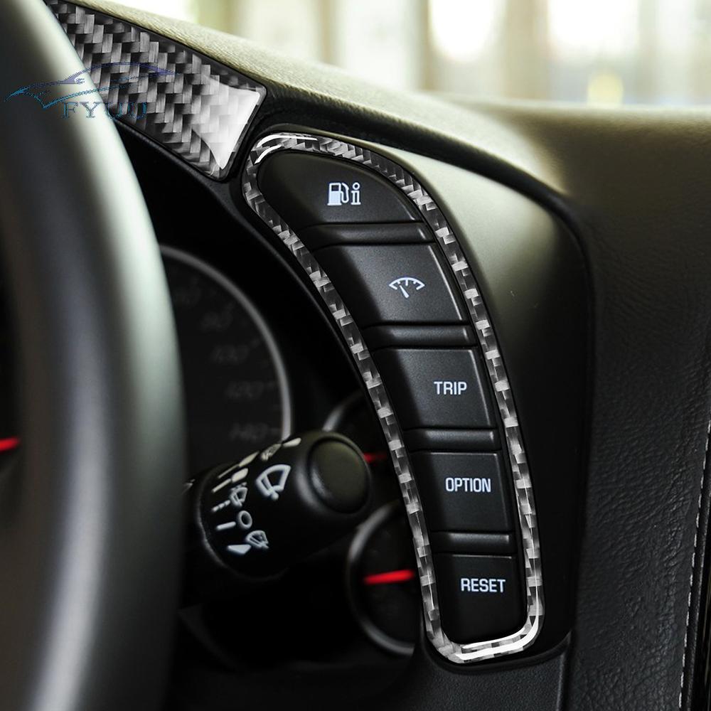 Car Carbon Fiber Dashboard Panel Cover Trim For 2005-2013 Chevrolet Corvette C6