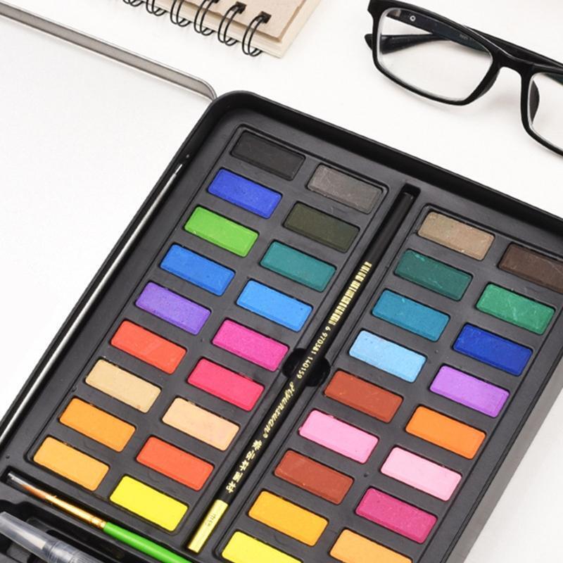 36 Colors Watercolor Paints with Coloring Book Painting Brush Water Brush Pen