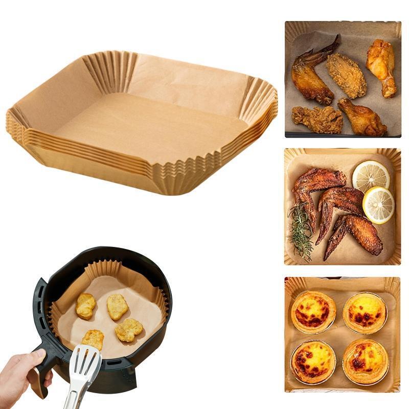 100 PCS Baking Paper Air Fryer Paper Waterproof Parchment for Roasting Microwave