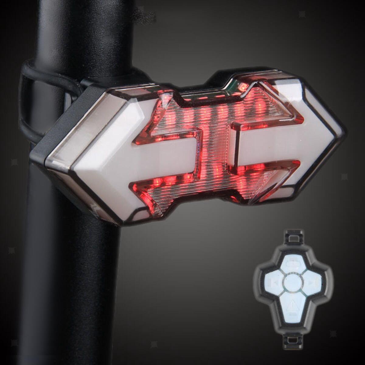 Bike LED Tail Light USB Rechargeable Turn Signal Indicator Road Bike Bicycle