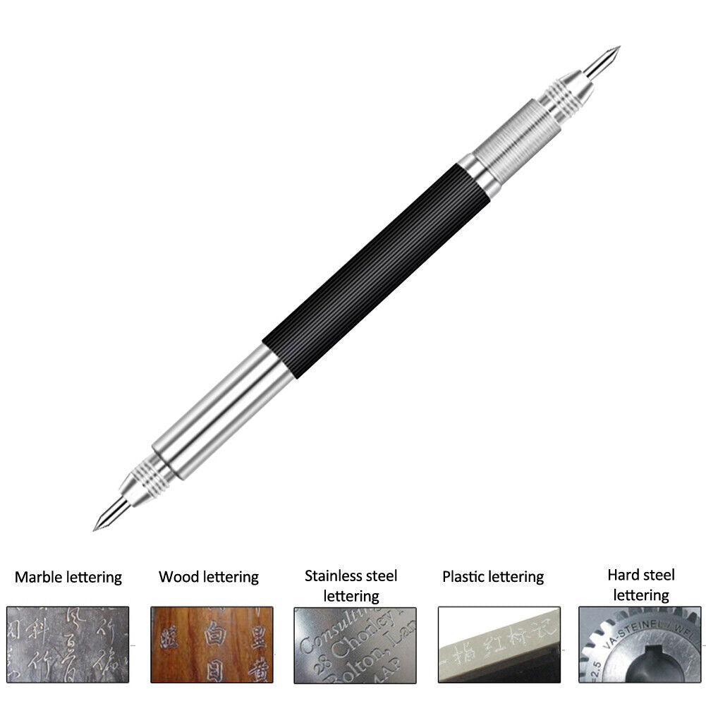 Double Headed Tungsten Carbide Tip Scriber Etching Engraving Marking Pen