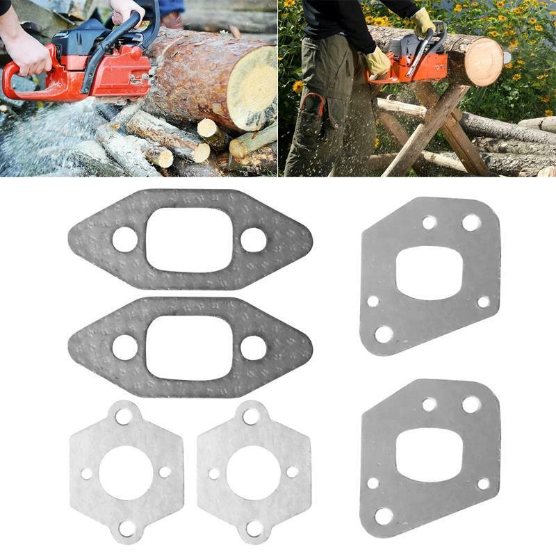 2 Set Portable Carburetor Intake Manifold Muffler Gasket Compatible w/ P350 351