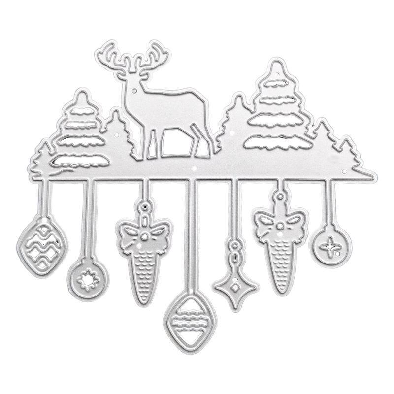 Christmas Elk Tree Metal Cutting Dies Stencil DIY Scrapbooking Album Paper Card
