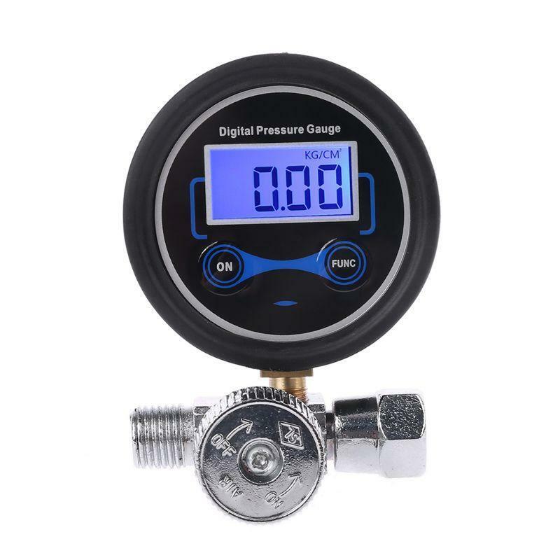 Digital 1/4" 200PSI Air Pressure Regulator Gauge Control Valve for Spray Gun