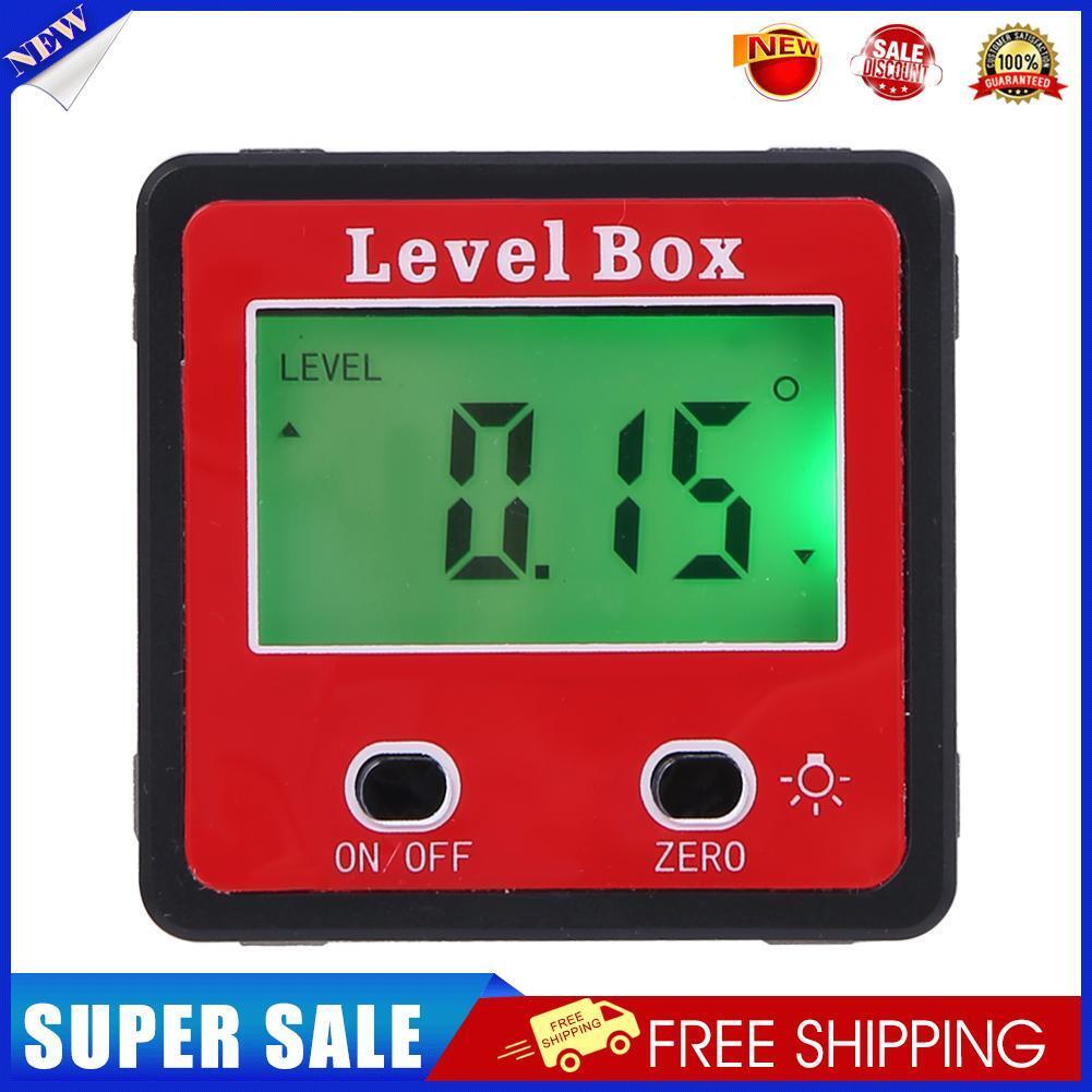 Digital Display Inclinometer Spirit Level Box Protractor Angle Finder Gauge