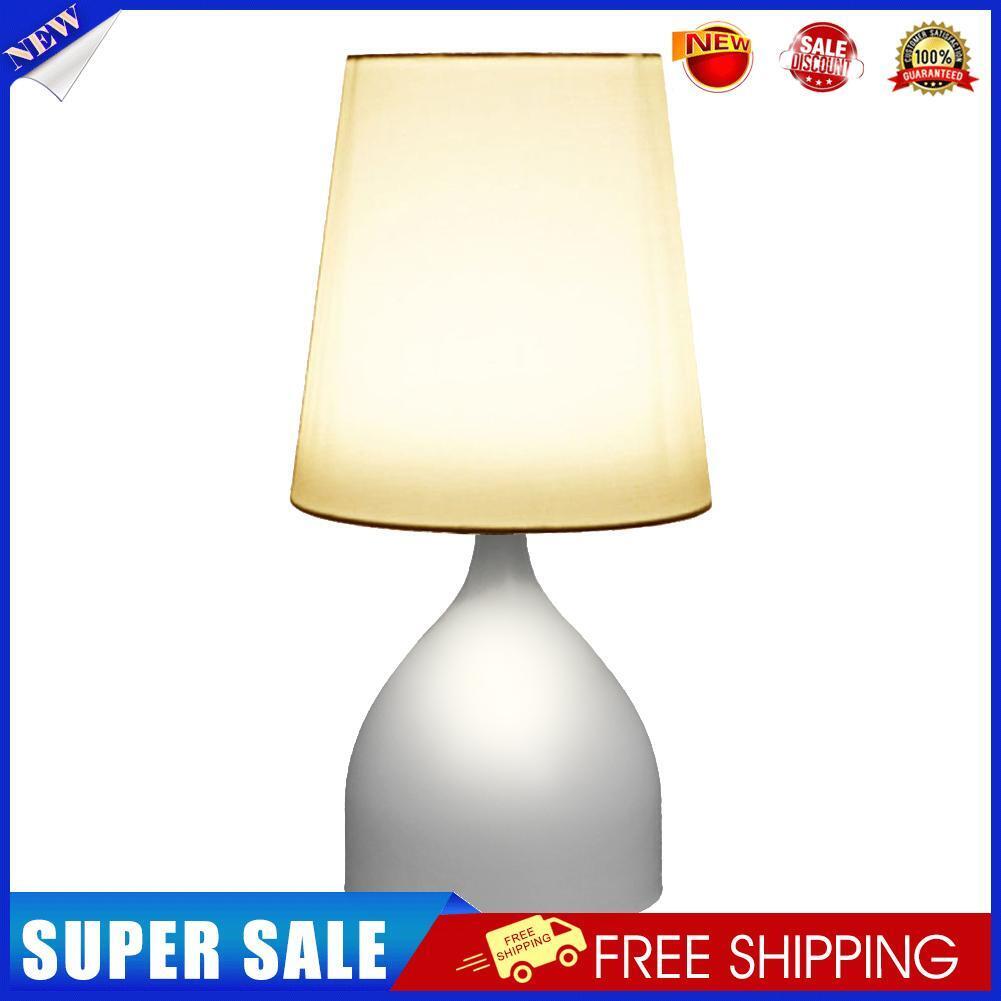 Modern Table Lamp Home Decor Beside Bedroom Study Touch Night Light (White)