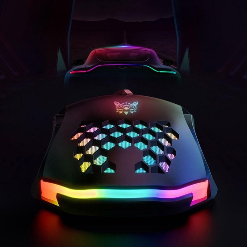 Optical Ergonomic Gaming Mouse Wired 7 Keys Mice Backlight for Notebook Desktop