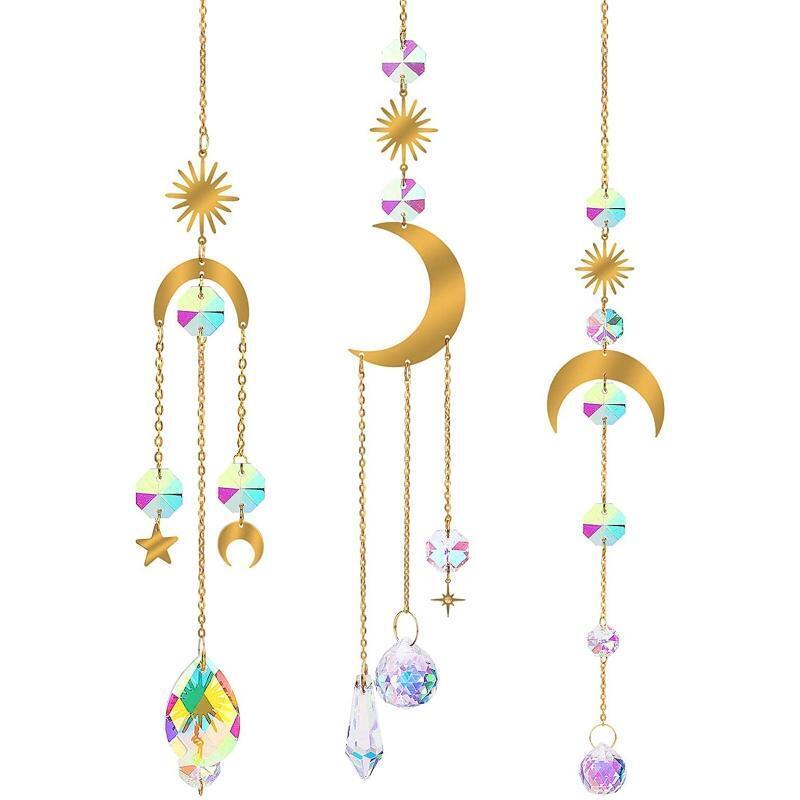 Hanging Suncatcher for Home Dorm Car Outdoor Indoor Decorative Supply with Chain