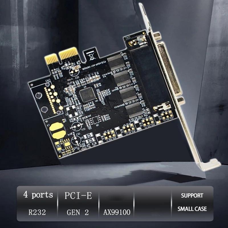 4-Port RS232 PCI Express Serial Card PCIE To DB9 9Pin RS232 Expansion Card