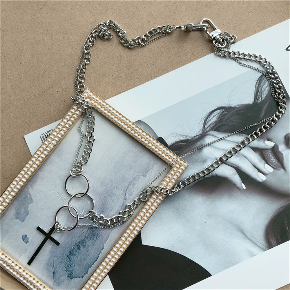 Party Jewelry Collar Hip Hop Gothic Chain Necklace Cross Punk Choker Pendant