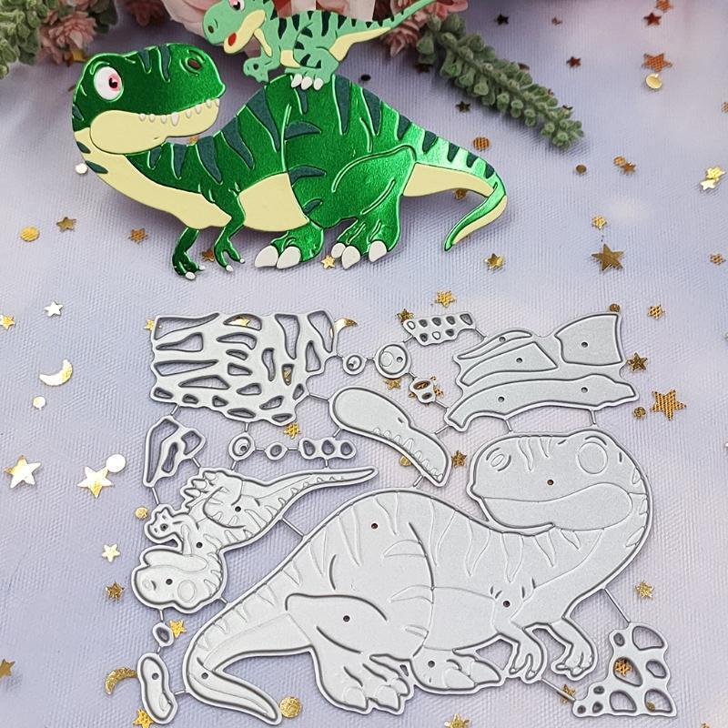 Dinosaurs Embossing Stencil DIY Printing Steel Mould Scrapbook for Album Paper