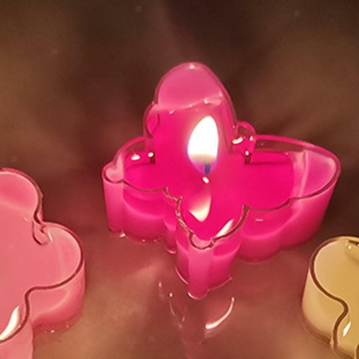 12x Plastic Tealight Cups Tea Light Molds Containers 4  for DIY Candle