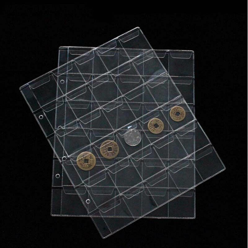 Useful 30 Pockets Album Pages Holders Folder For Classic Coin Storage Collection