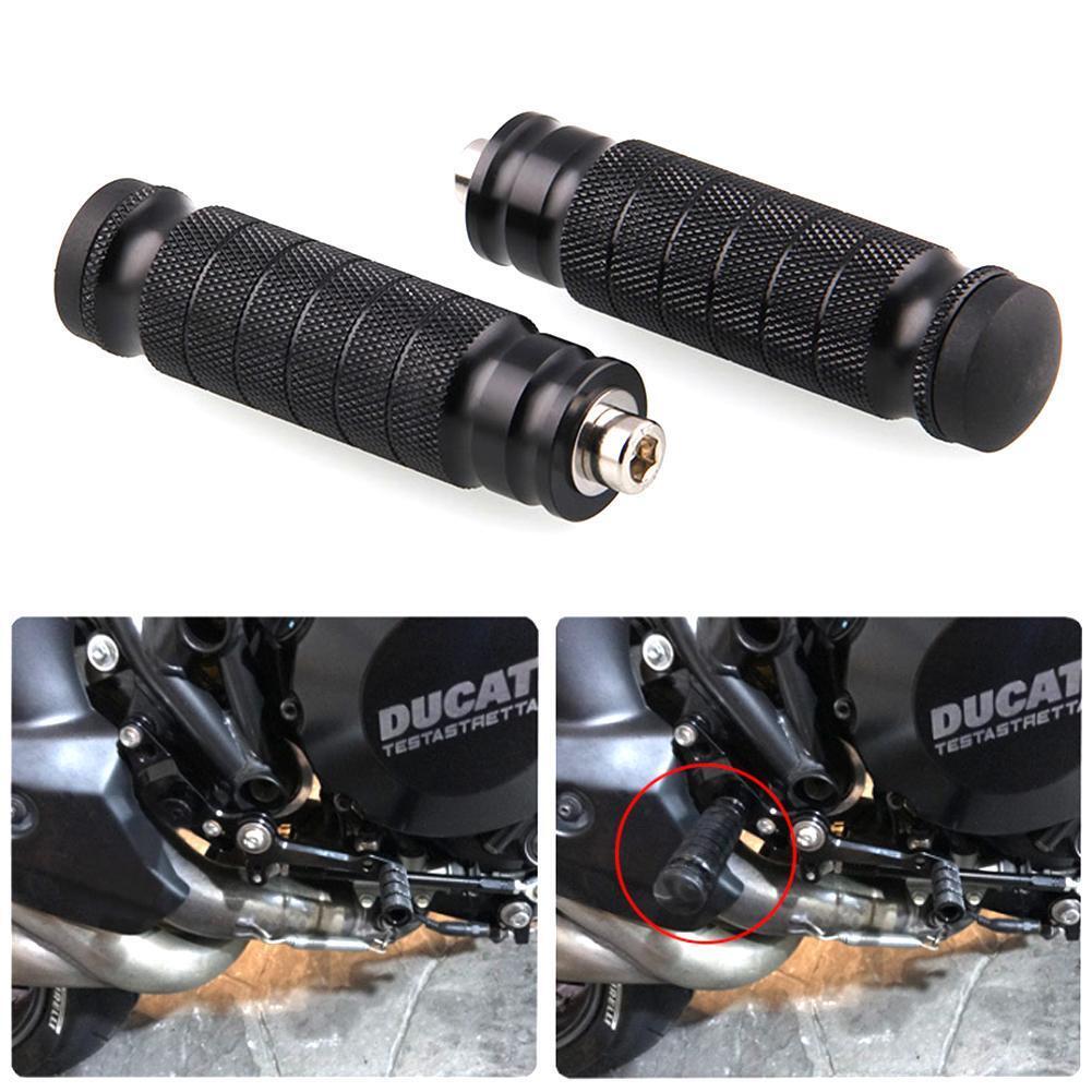 2pcs Universal CNC Motorcycle Rear Footrests Footpegs Foot Pegs Pedals M8