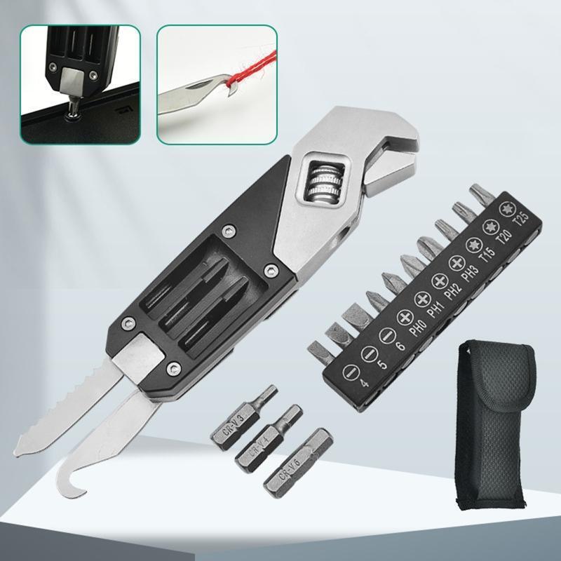 Adjustable Multitool Wrench with Screwdriver Suitable for  Outdoor Home
