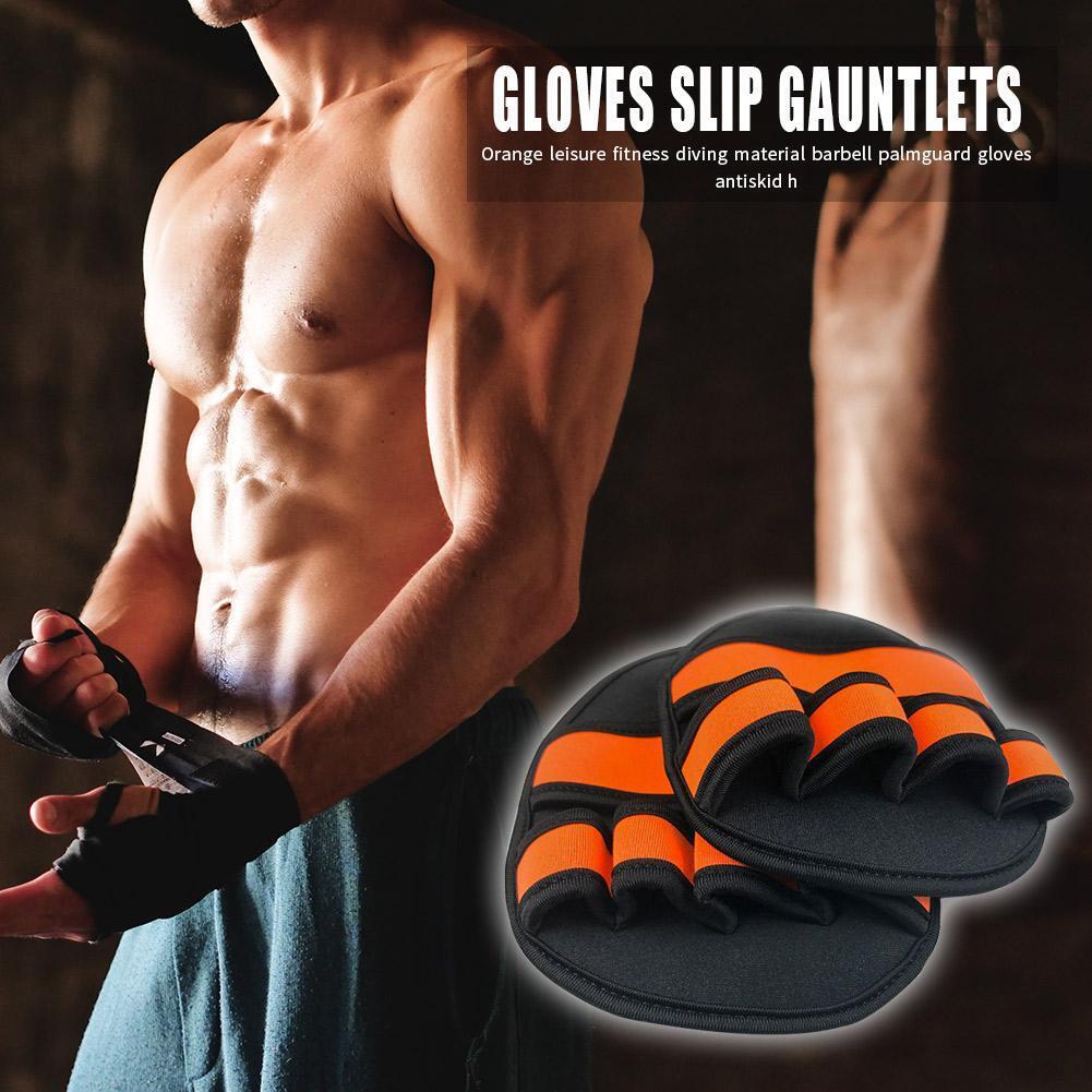 1 Pair Training Gloves Fitness Sports Palm Grip Pads Protector Free Size