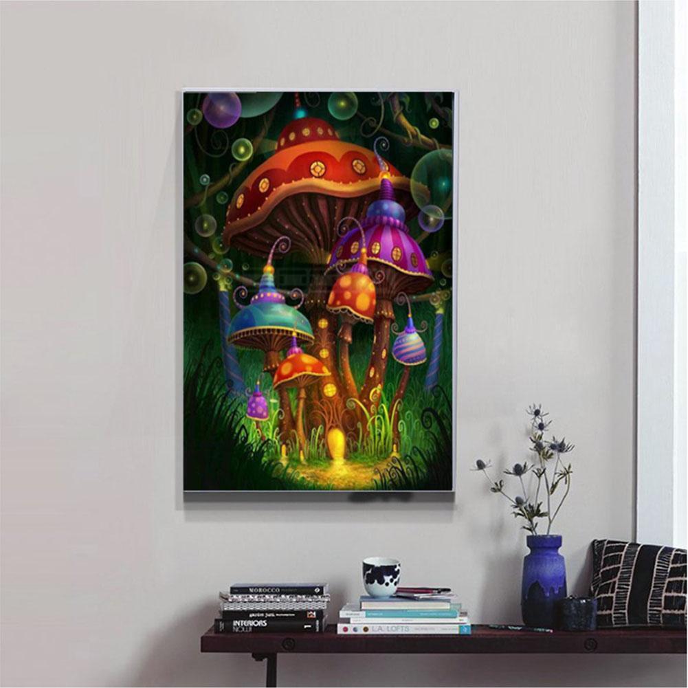 Mushroom Painting Diamond Full Drill Embroidery DIY Cross Stitch Home Decor