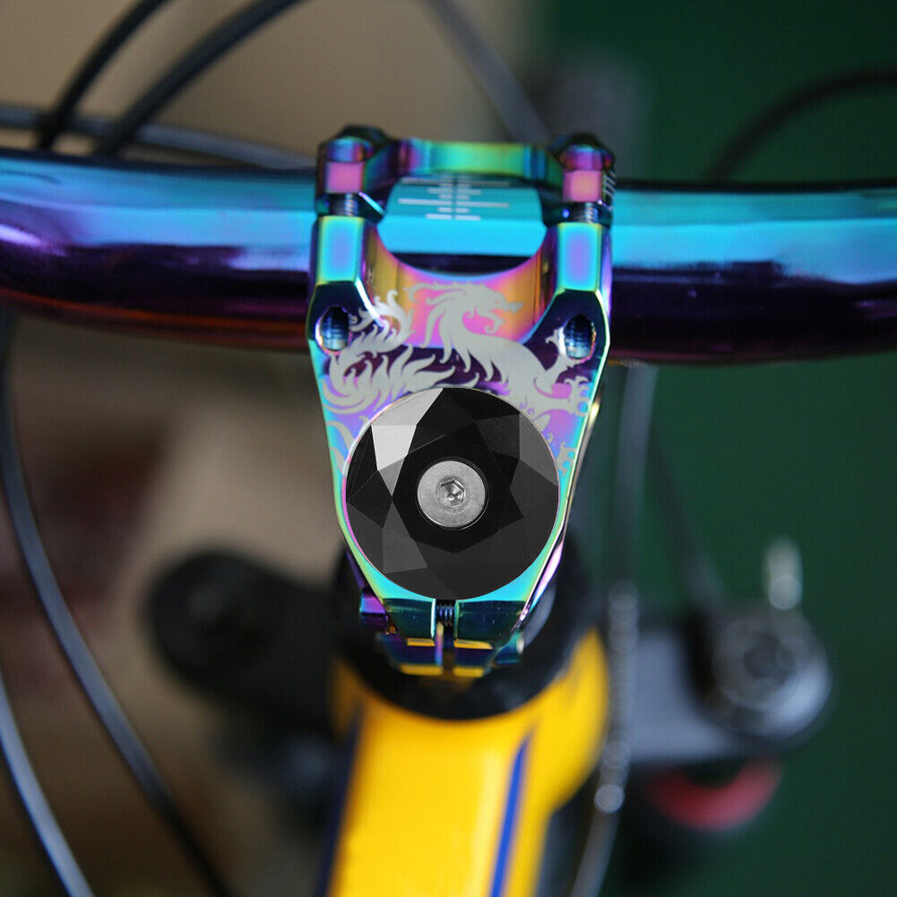 Aluminum Alloy Bicycle Stem Top Cap MTB Bike Headset Cap Cover (with Screw)