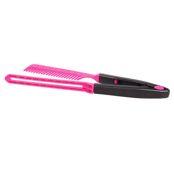 Fashion V Type Hair Straightener Comb DIY Salon Hairdressing Styling Tool